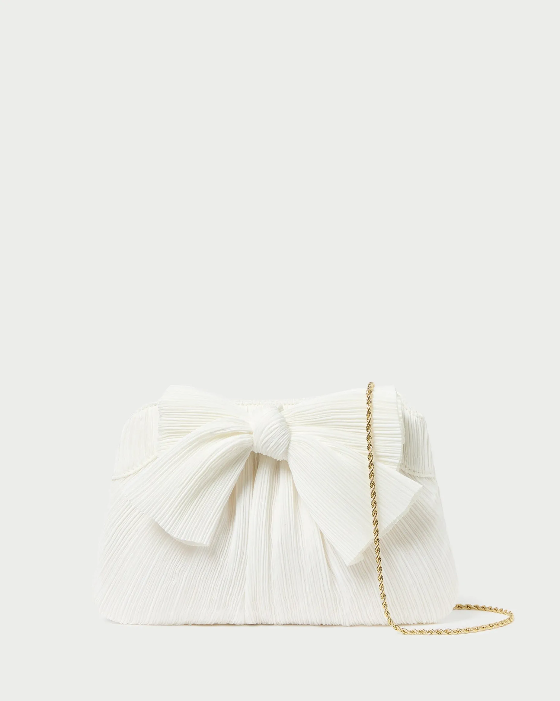 Rayne Champagne Bow Clutch
