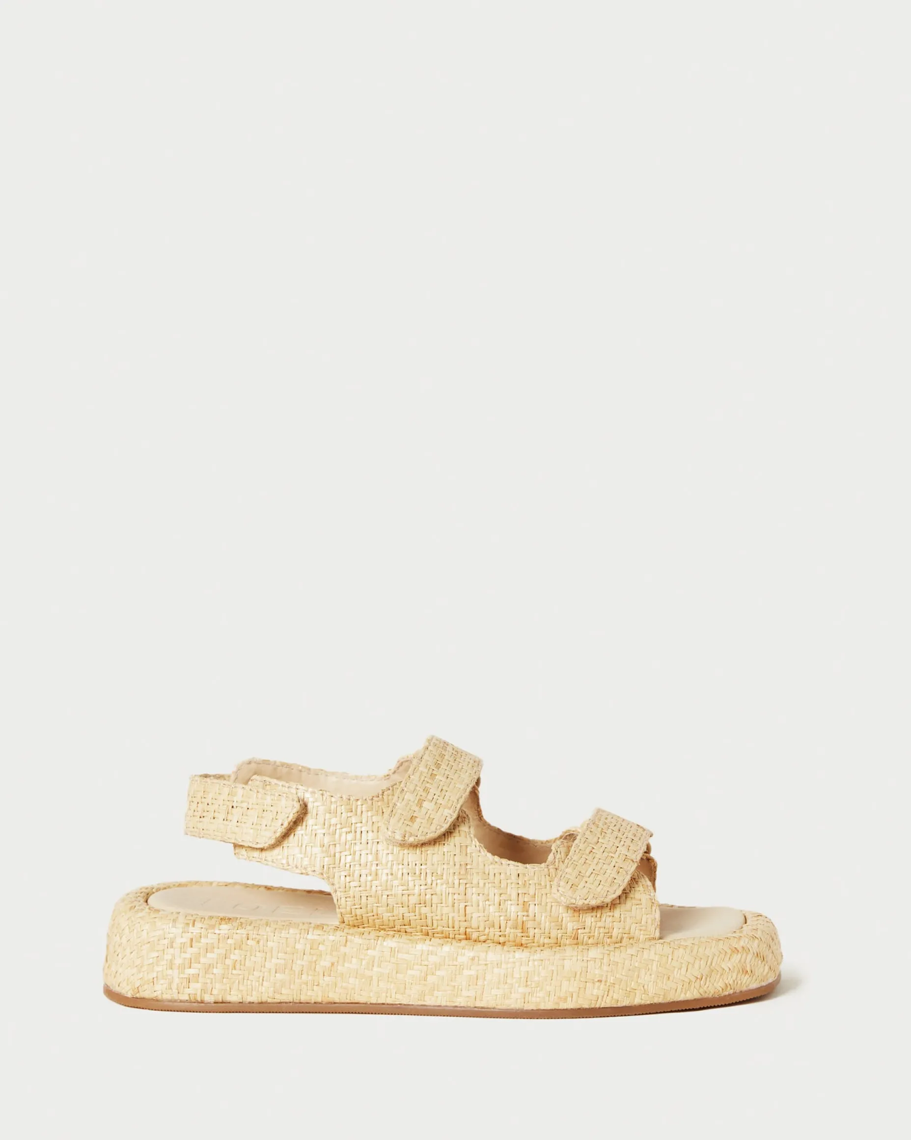 Blaise Brown Raffia Platform Sandal