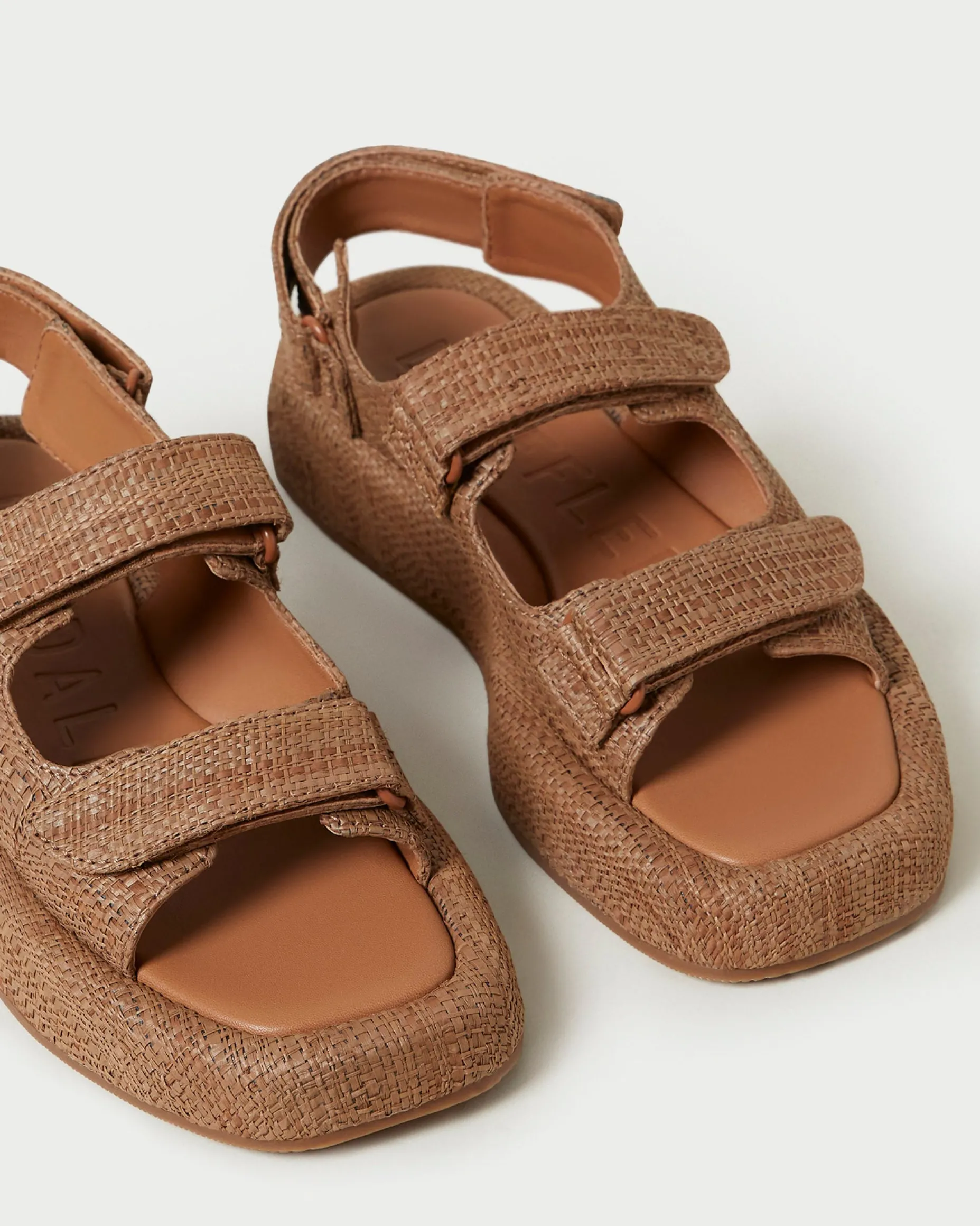 Blaise Brown Raffia Platform Sandal