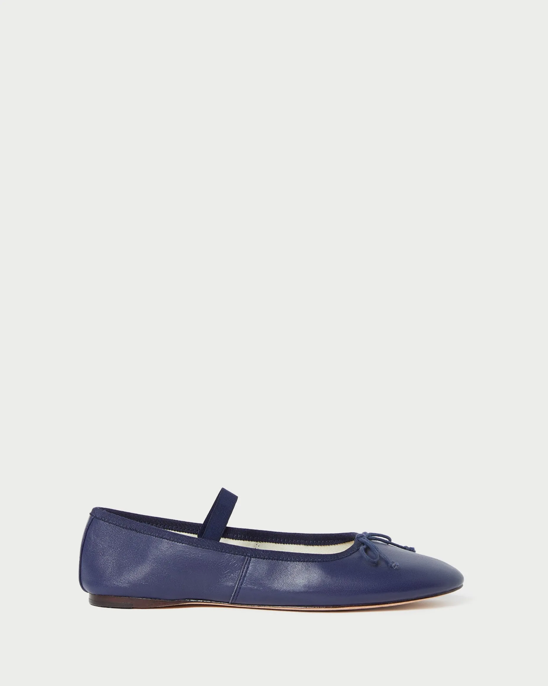 Leonie Navy Leather Ballet Flat