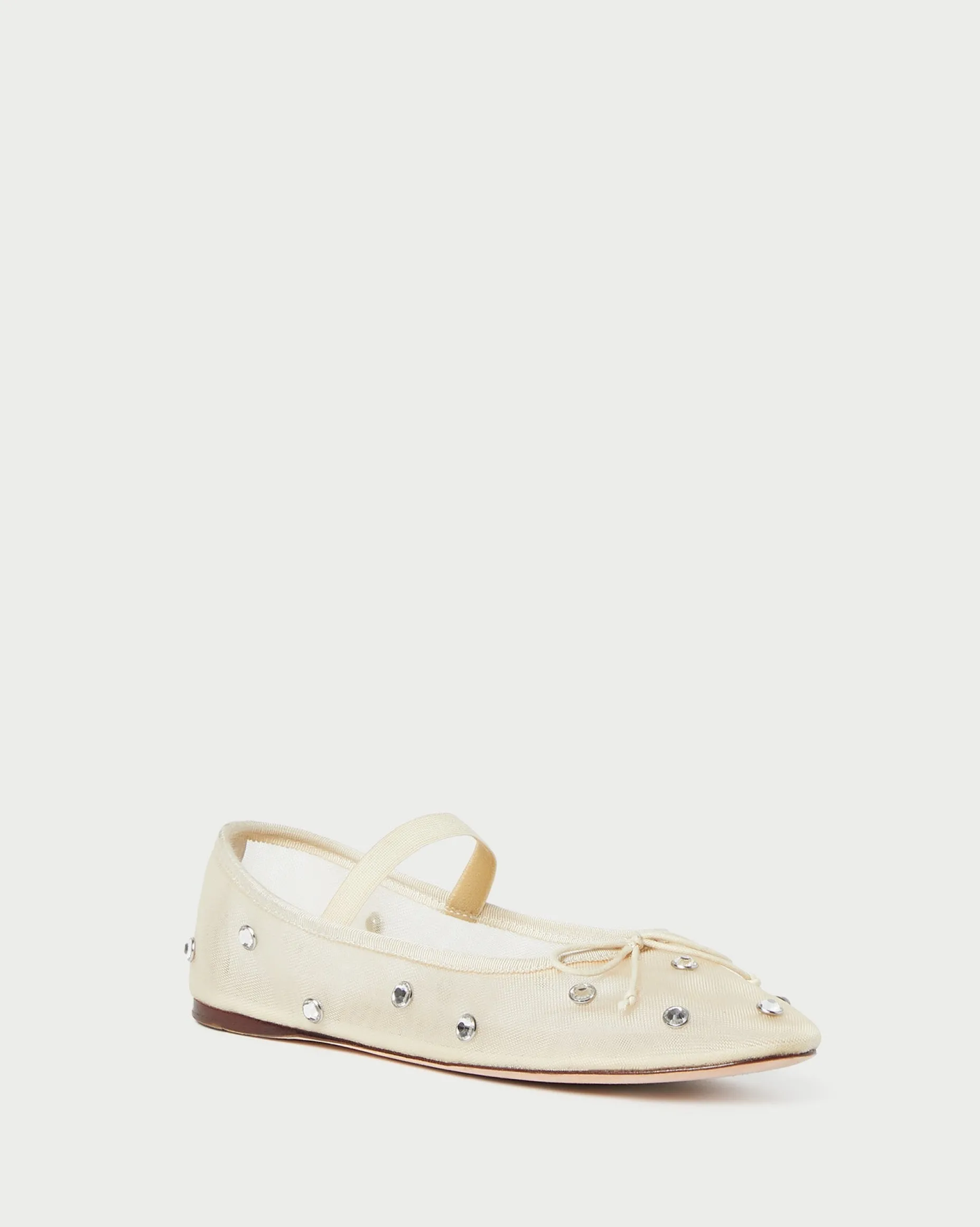 Leonie Cream/Crystal Ballet Flat