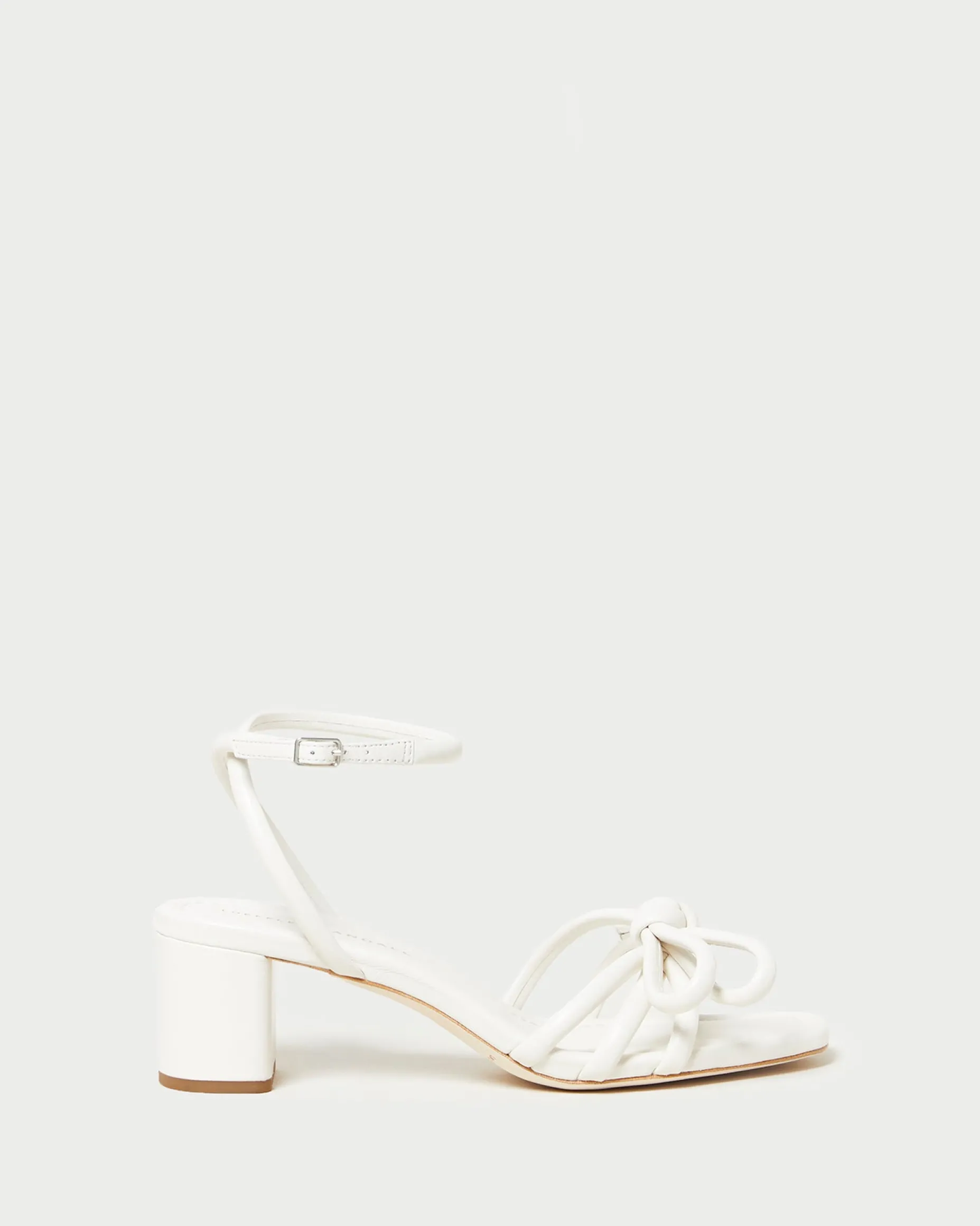 Mikel Champagne Bow Mid-Heel Sandal
